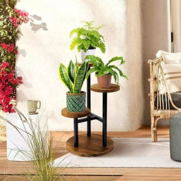 Factory direct flower rack, living room floor standing storage rack, balcony decoration layout, succulent flower pot, plant placement rack, trendy