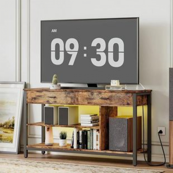 Cross border new home living room furniture, books, miscellaneous storage and sorting rack, American style iron wood combined with TV cabinet