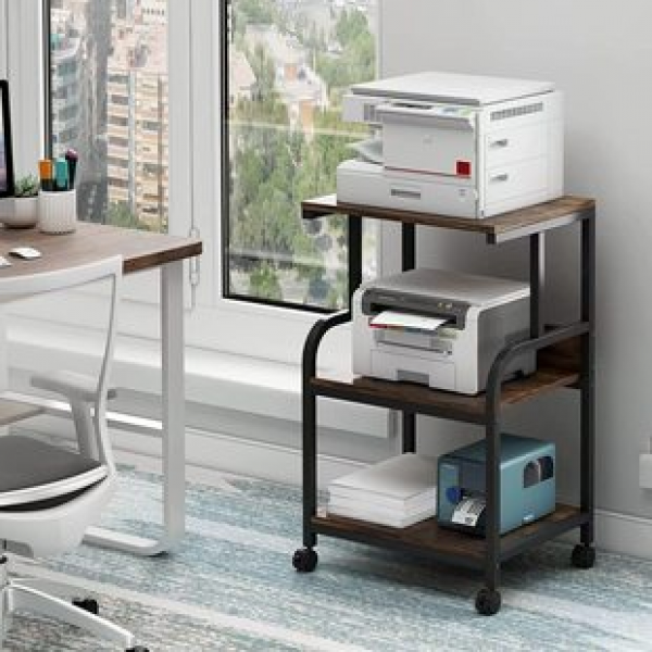 Factory direct sales new printer rack, office storage rack, floor standing multi-layer storage rack, copier rack, trendy