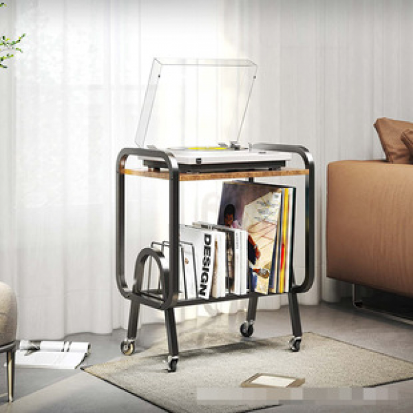 Cross border living room mini small edge storage rack, living room bedroom storage rack, home retro simple storage rack, trendy