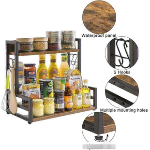 Cross border factory direct sales multi-layer desktop storage rack, kitchen seasoning bowl and chopstick storage rack, household multifunctional storage rack