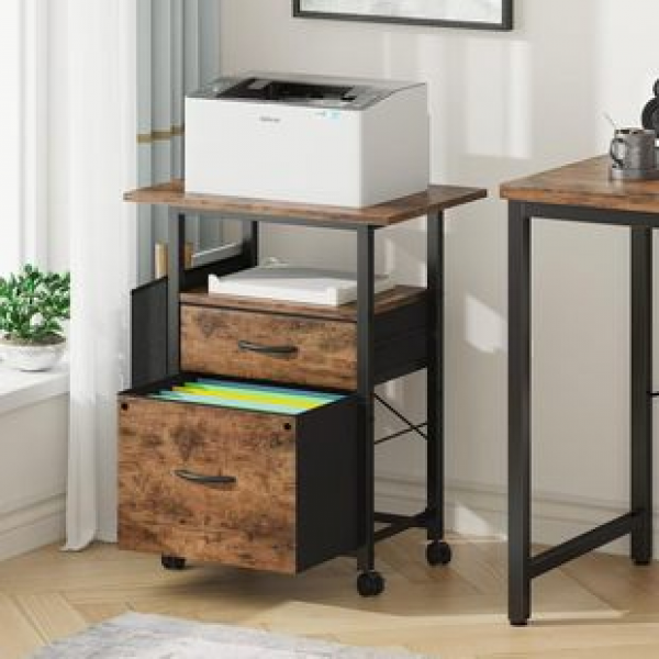 Cross border file cabinet with drawers, movable file cabinet, extended desktop, home office, printer storage rack