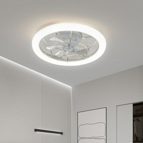 Cross border Alexa speaker control 110V fan ceiling light luxury Nordic bedroom fan light silent restaurant living room