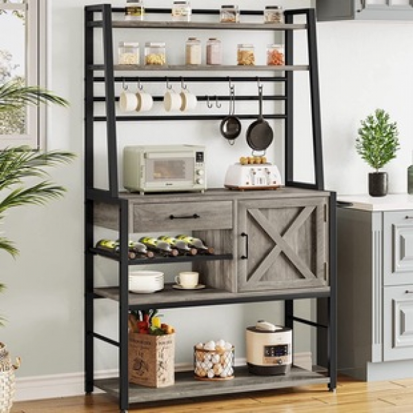 Multi functional oven storage rack, microwave oven storage rack, kitchen crevice, floor standing multi-layer household pot storage