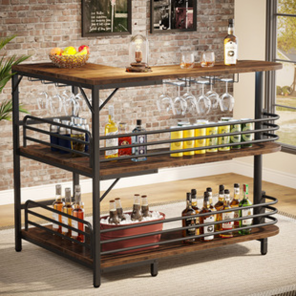 Cross border manufacturers, island tables, industrial style wine cabinets, corner tables, milk tea shops, bars, high foot tables, commercial integrated bar counters, trendy