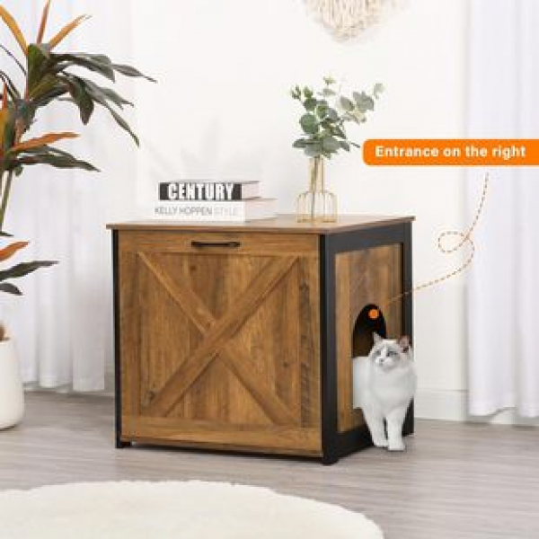 Household large solid wood sand filter to prevent moisture in the cat house cabinet, hidden cat toilet, semi enclosed cat litter box, and indoor toilet
