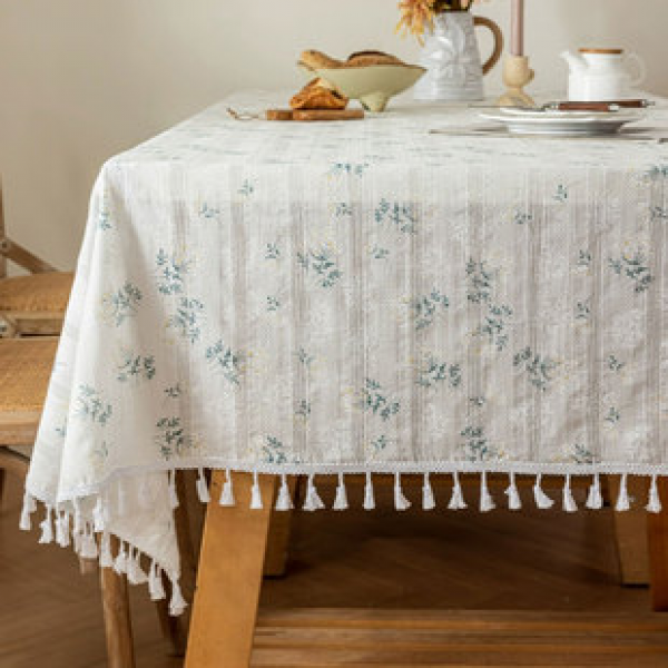Cross border Amazon hot selling new green lilac flower tablecloth Nordic tablecloth tablecloth dining table creative home