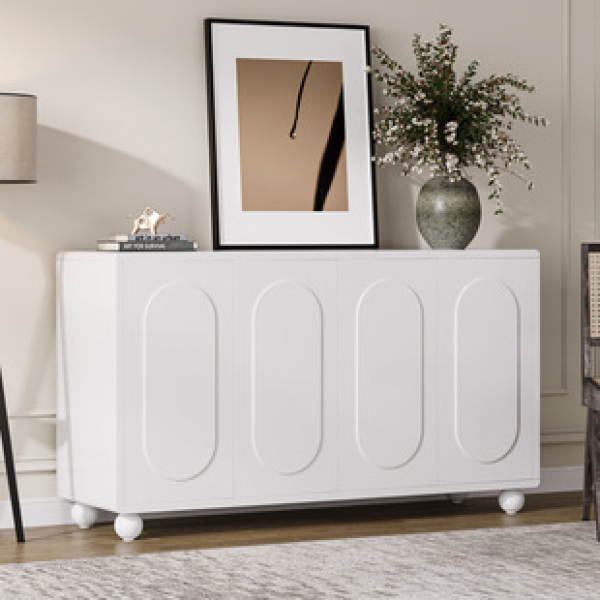 Cross border cream style dining cabinet, kitchen light luxury storage cabinet, storage cabinet against the wall, living room entrance cabinet, living room tea and water cabinet