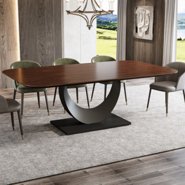 Cross border factory direct sales French style antique dining table, small-sized living room, modern simple rectangular dining table for home use