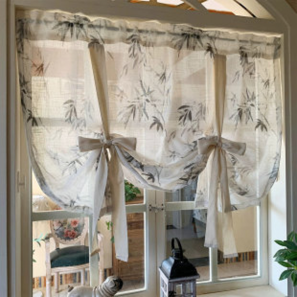 Chinese bamboo Roman curtain finished product Nordic style curtain wholesale Cross border curtain finished product spot wholesale Simple