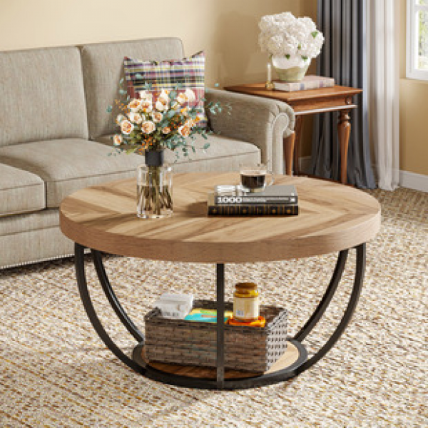 Cross border direct sales small round table tea table ins style homestay hotel table light luxury small apartment sofa tea table coffee table
