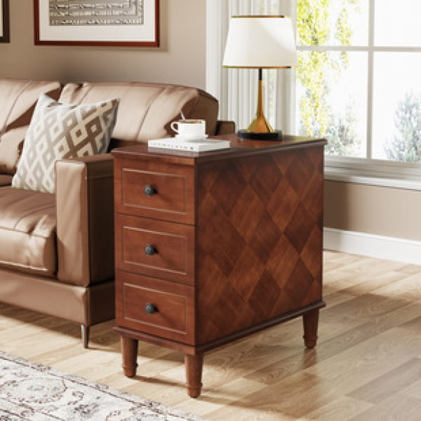 Cross border factory direct sales of solid wood edges, light luxury, high-end feel, simple household bedroom, sofa edges, American bedside table