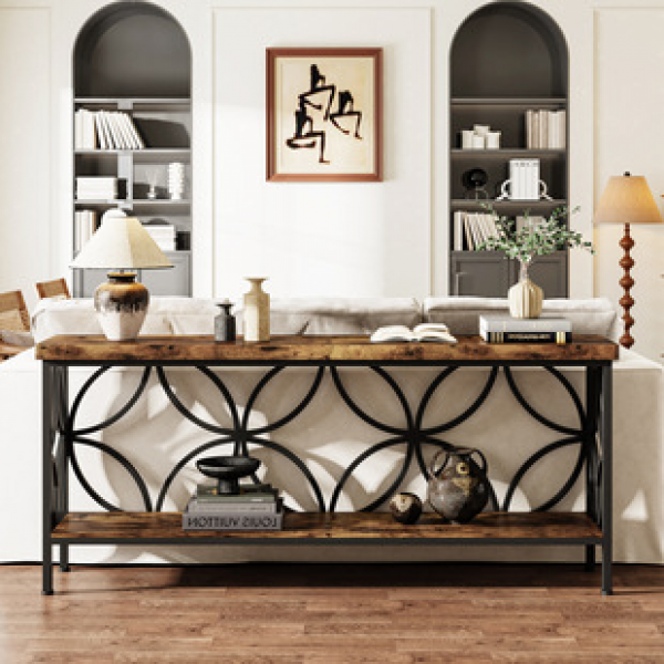 Wooden Entry Entrance Cabinet Retro Homestay Living Room Sofa Rear Decorative Side Table Wabi Sabi Style Solid Wood Bar Display