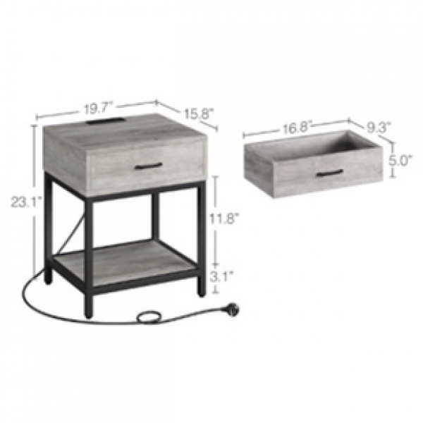 Simple and modern edge table, square table, small coffee table, sofa, side cabinet, Nordic creative bedside cabinet, bedside table, bedroom table