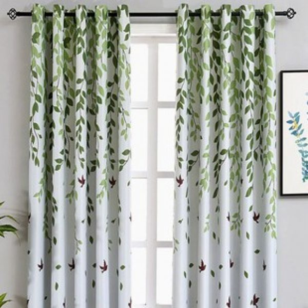 2025 new willow leaf bird pole long curtain