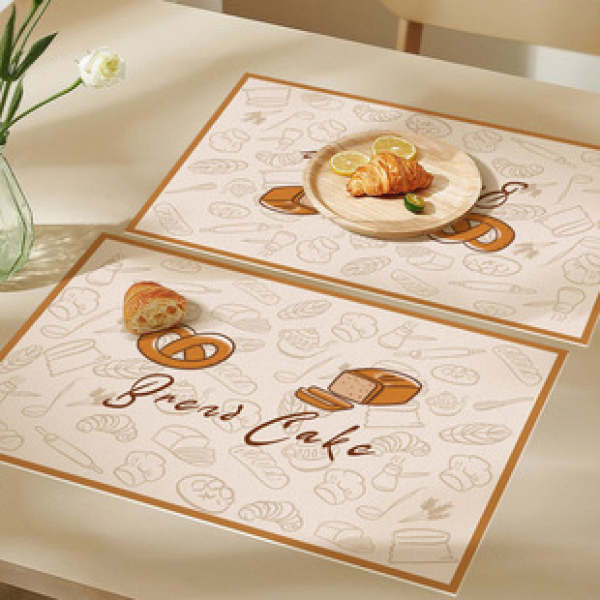 Minimalist ins style PVC dining mat, no wash coffee machine, square insulation mat, office desk, bar counter, waterproof and oil proof Western food mat