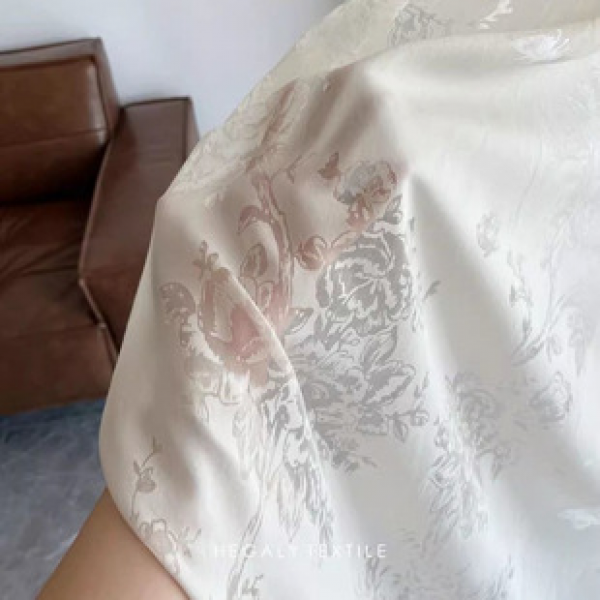 French rose butterfly flower gauze curtain, translucent but not transparent, creamy style retro light luxury bedroom balcony bay window, rich flower