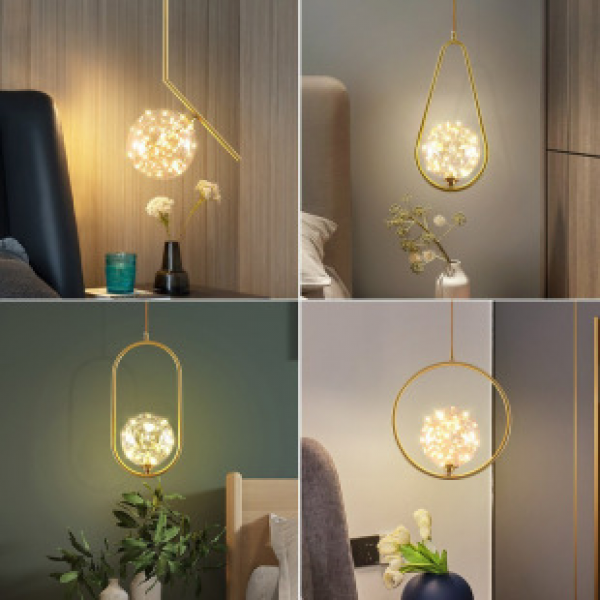 Nordic Starry Sky Instagram Internet Celebrity Glass Ball Pendant Modern Minimalist Restaurant Bar Bedroom Bedhead Small Pendant