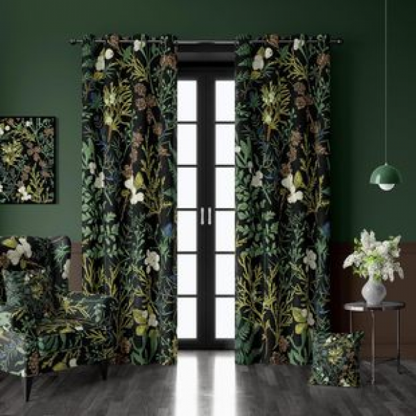 1PC New Printed Curtains Living Room Bedroom Decoration Curtains Personalized Decoration Pole Windows
