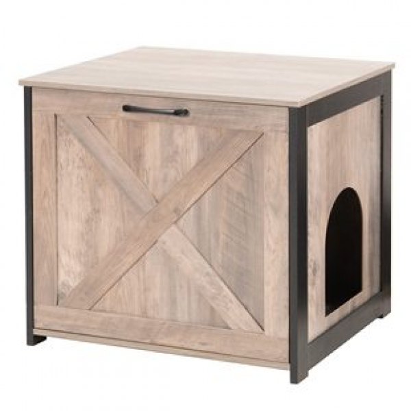 Customized hidden cat litter box furniture Amazon indoor cat house single door cat bathroom pet cabinet can be customized