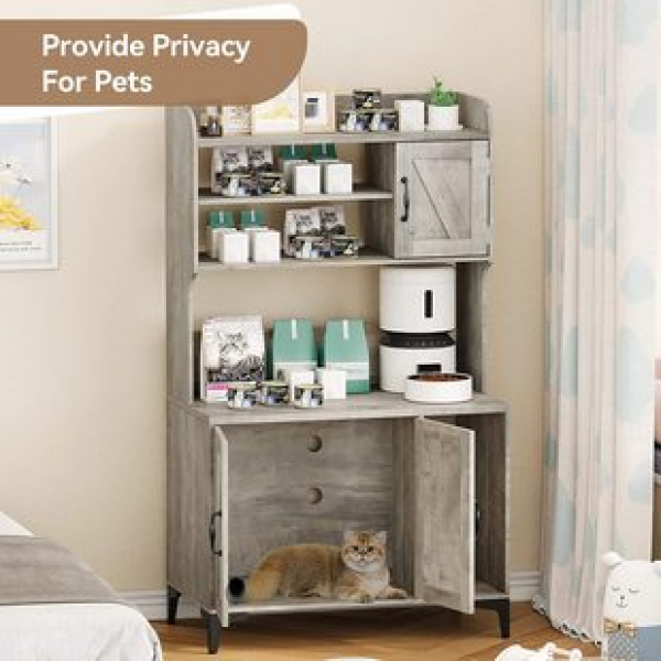 Guangzhou factory Amazon shelves, multi-layer floor standing storage cabinets, storage cabinets, hot selling cat litter cabinets and layered styles