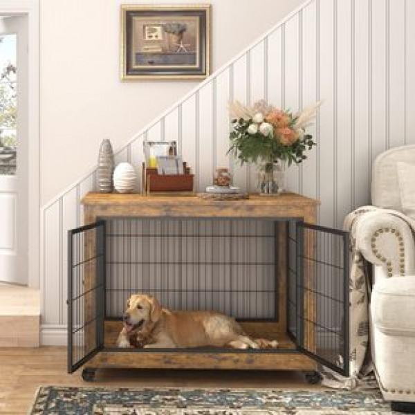 Customized full square tube indoor and outdoor pet cages factory direct sales, large dog golden fur folding and thickening in dog cages for home use