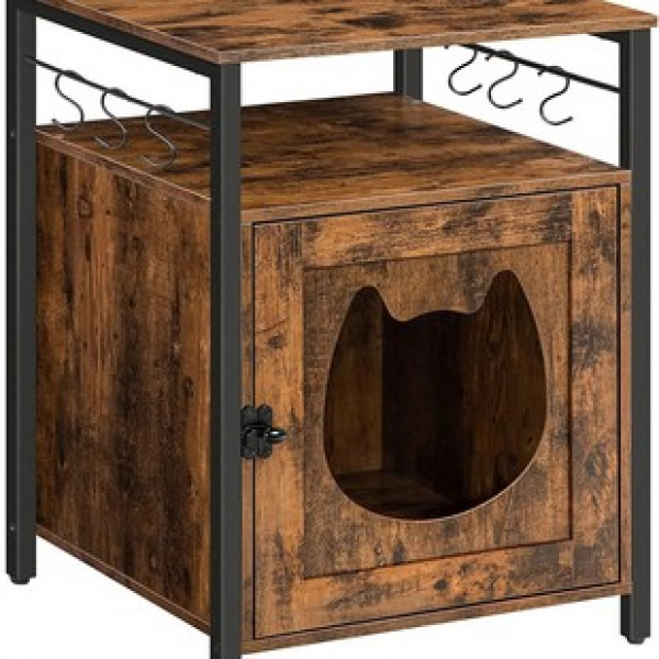 Cat Nest Retro Brown Configuration S Hook Storage Space Large Cross border E-commerce Customized Steel Wood Structure Pet Cabinet Trend