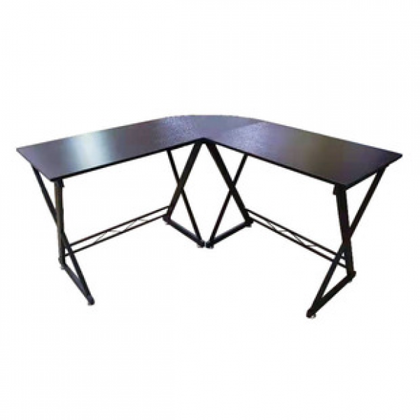 Desk, office desk, corner desk, bedroom corner desk, cross-border curved steel wood L-shaped computer desk, factory direct sales model