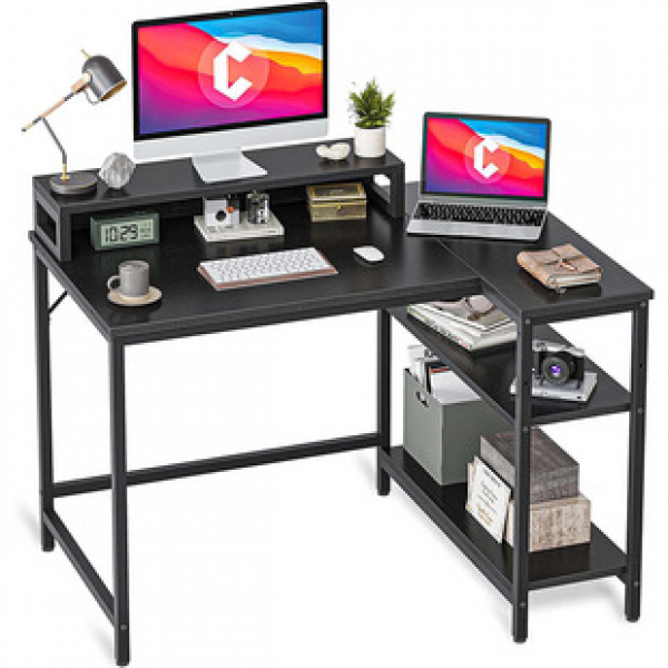 L-shaped computer desk and monitor stand can be installed on both sides, cross-border e-commerce corner office desk research desk