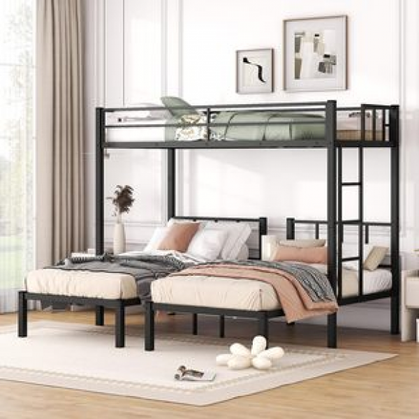 Iron elevated bed with staggered upper and lower bunk beds, children's bunk beds, attic mother child beds, and staggered bunk beds