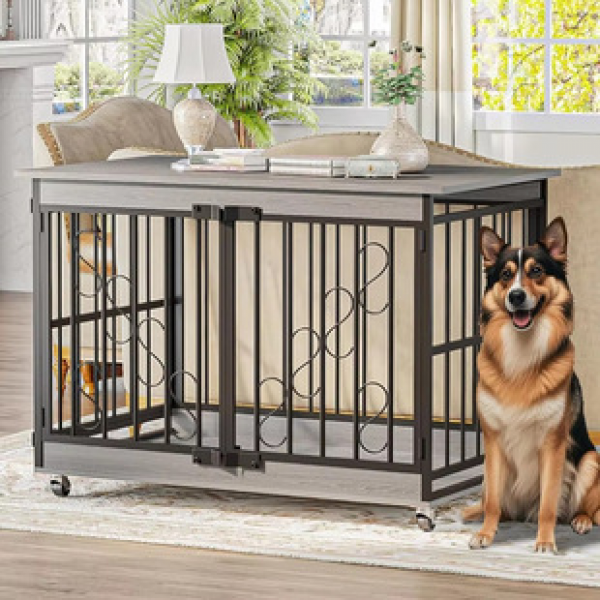 Dog cages, pet rooms, large, medium and small dogs with toilets, thickened and reinforced luxury dog villas, dog houses, household dog beds
