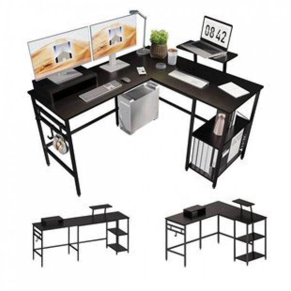Customized notebook, home computer desk, export minimalist L-shaped desktop computer desk, corner office computer desk