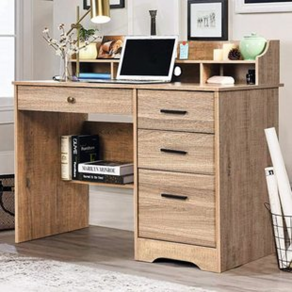 Customized minimalist modern office computer desk, student study desk, drawer style combination, easy to assemble, produced by a manufacturer for supply