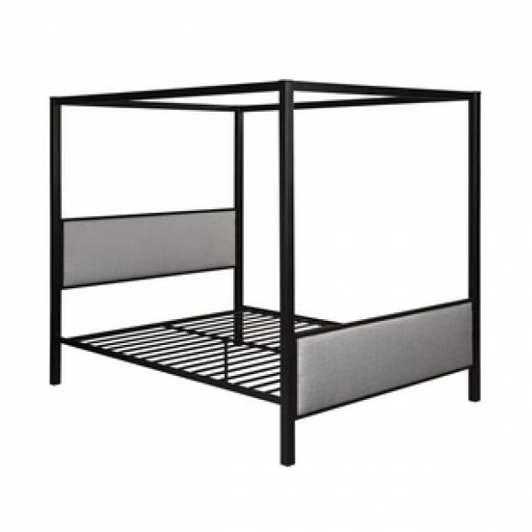 Single layer mosquito net bed, dual-use iron frame sofa bed, household iron canopy bed, 1.5/1.8-meter double bed, trendy