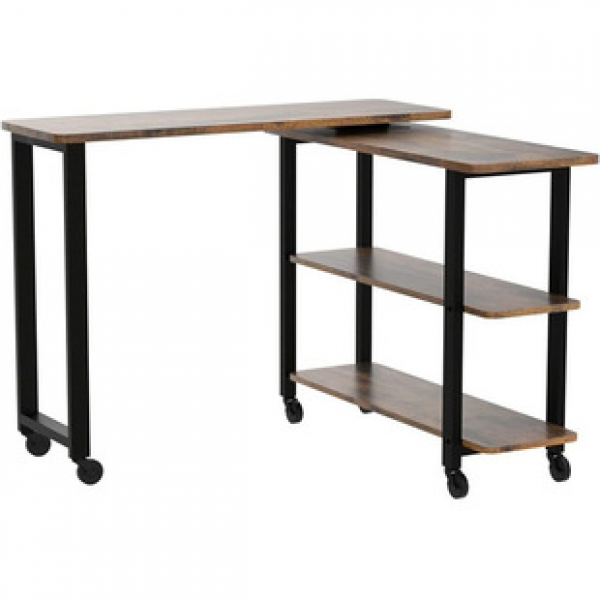 Mobile desktop storage rack, mobile laptop desk, 6 cross-border e-commerce 360 ° rotatable sofa side tables