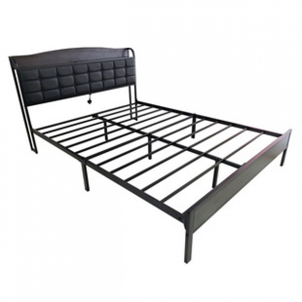 Cross border wrought iron bed for home use, modern and simple rental room, reinforced and thickened, simple children's single iron frame bed, iron bed trend