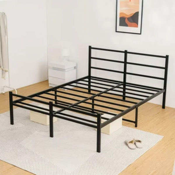 Iron art bed, iron bed, iron frame bed, 1.8m double bed, single bed, princess bed, eco-friendly children's bed, steel frame bed, 1.2m