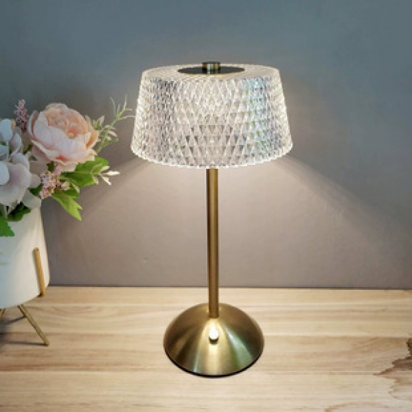 Cross border LED charging touch retro desk lamp living room bedroom ins bedside decoration hotel coffee shop romantic atmosphere