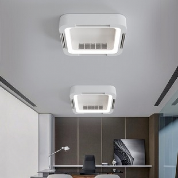 Cross border 110V bladeless fan light, living room ceiling light, creative invisible silent air conditioning fan light, eye protection bedroom light