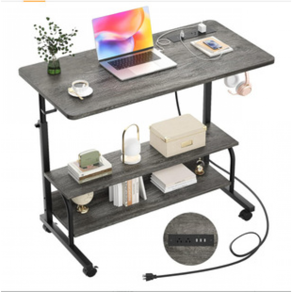 Cross border direct sales household student writing desk, small and portable steel and wood computer desk, office desk trend