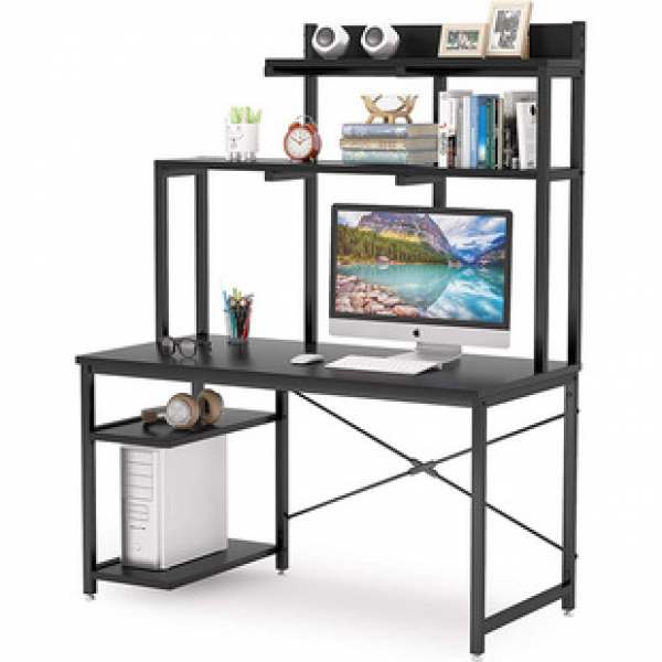 Cross border home student desk with a combination of iron and wood, simple desk, Amazon minimalist modern desktop desk trend