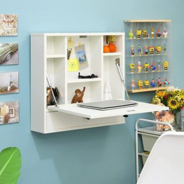 Living room and study decoration storage rack creative wooden wall style storage rack folding multifunctional flower pot sorting rack trendy