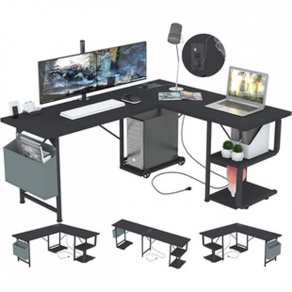 Corner desk, desktop computer desk, corner gaming desk, bedroom corner learning desk, L-shaped writing desk
