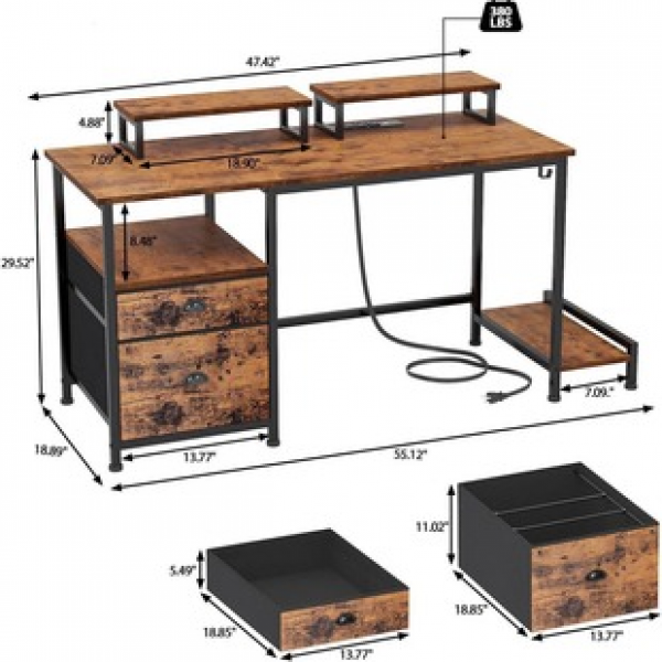 American retro small-sized home bedroom, study desk with mainframe, office training staff, desktop computer desk
