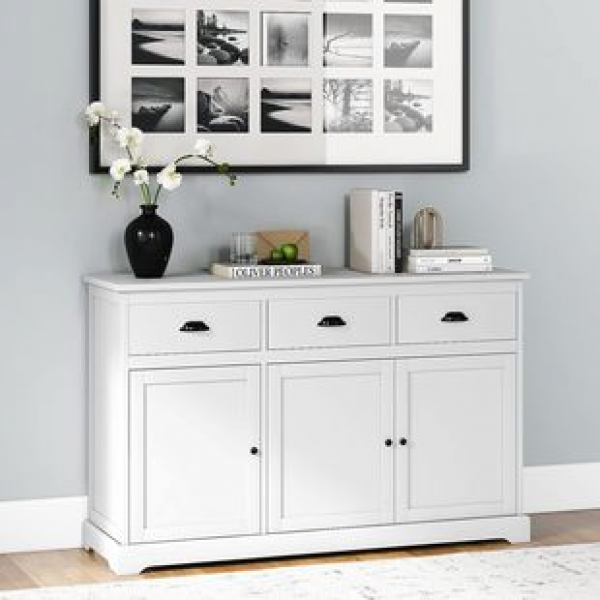 Amazon Cross border Nordic Living Room Tea Water Cabinet Drawer Three door Cabinet Dining Side Cabinet Simple Living Room Entrance Cabinet