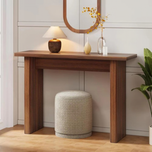 New Chinese style solid wood entrance counter, facing the wall at the entrance, simple and modern living room, home hall decoration cabinet, furniture