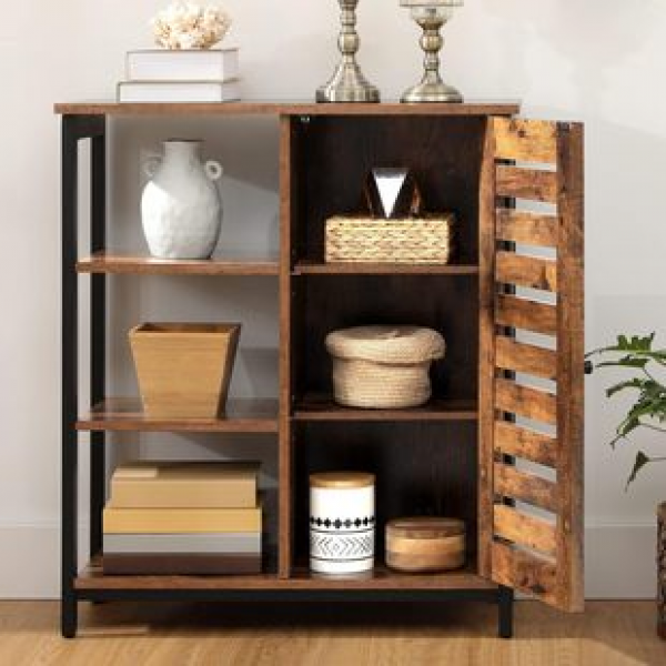 Vintage industrial style combination dining cabinet, bowl cabinet, kitchen shelf, iron solid wood tea water cabinet, microwave oven rack