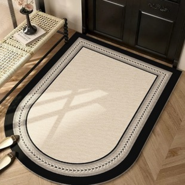 Light luxury high-end arched floor mat, simple home use, Belgian entrance door mat, foyer, kitchen, living room, bedroom carpet