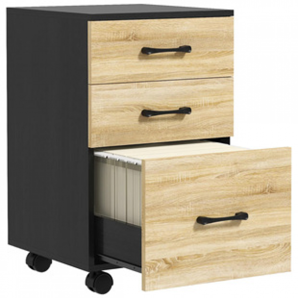 Cross border minimalist modern low cabinet, movable file cabinet, wooden storage cabinet, office desk storage cabinet, drawer cabinet