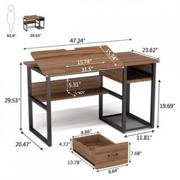 Cross border e-commerce exclusive metal frame foldable desktop writing desk desktop home office learning desk trend